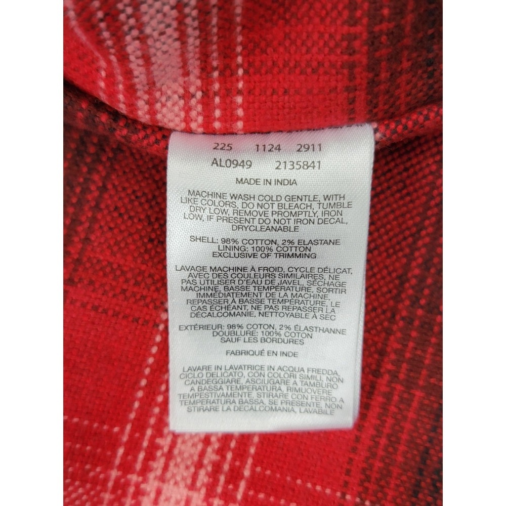 Columbia Brea Falls Vest Womens Size M Cotton Black Lined Plaid Button Front New - Picture 8 of 9